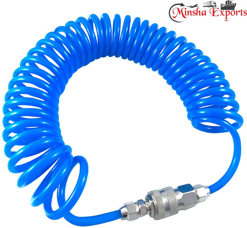 MINSHA EXPORTS Heavy Duty Industrial Use Polyurethane Pneumatic Air Compressor Tubing PU Hose Tube 10 meter with SP20+PP20-1/4 BSP Pneumatic Quick Fittings Connector Adapter Plumbing Parts Hose Pipe Hose Pipe(1000 cm)