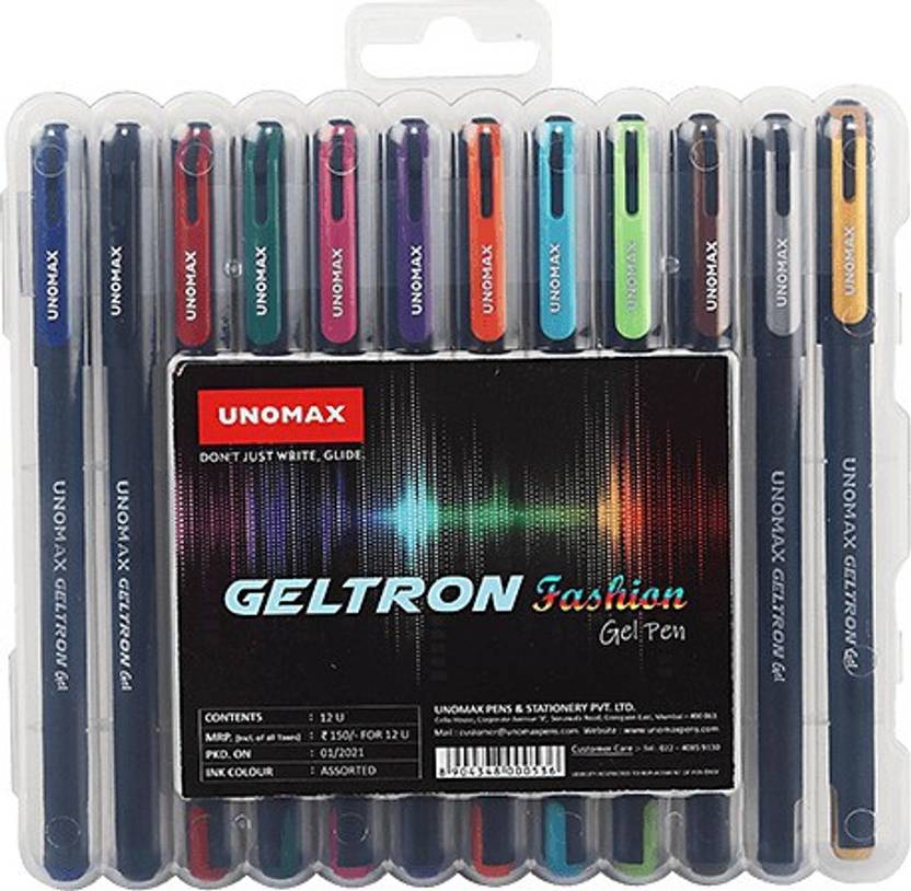 UNOMAX Geltron Fashion Multicolour Gel Pen Buy UNOMAX Geltron Fashion