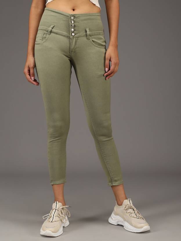AKACY Women Light Green Jeans Price in India Buy AKACY Women Light
