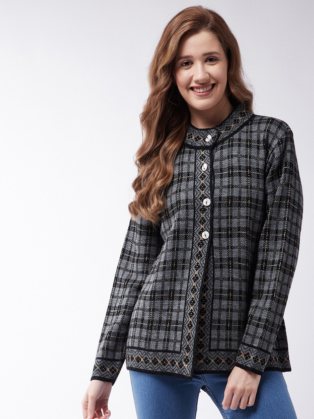 MODEVE Checkered Casual Women Grey 