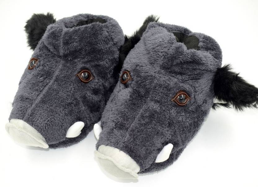 komto Unisex Unique Pig Face Style Plush Shoes For Indoor Winter Wear Warm Cute Animal Piggy Style Girls Fur Slipper Soft Shoes For Men And Women Grey (UK Size ) Slip On komto Unisex Unique Pig Face Style Plush Shoes For Indoor Winter Wear Warm Cute Animal Piggy Style Girls Fur Slipper Soft Shoes For Men And Women Grey (UK Size ) Slip On