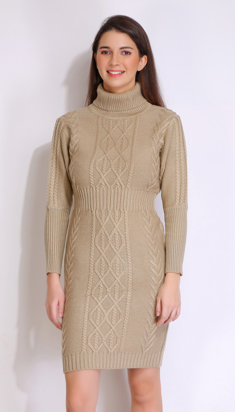 Joe Hazel Women Bodycon Beige Dress 