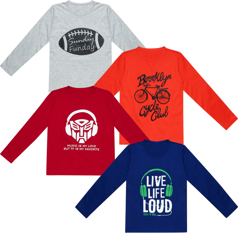 FASHA Boys Printed Pure Cotton T Shirt 