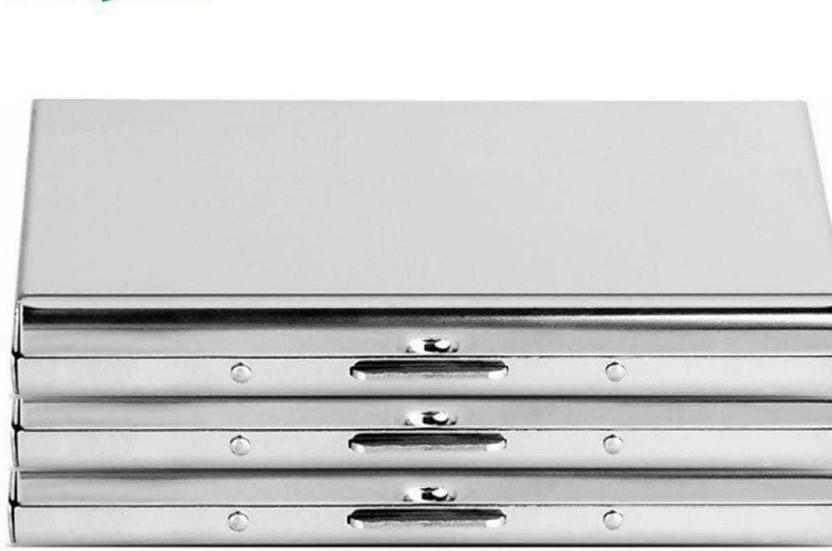 yatee jewel collection HIGH QUALITY STAINLESS STEEL BUSINESS ATM CREDIT/DEBIT CARD HOLDER FOR Men & Women ( SET OF 3,SILVER ) SLR -N0-353 6 Card Holder(Set of 3, Silver)