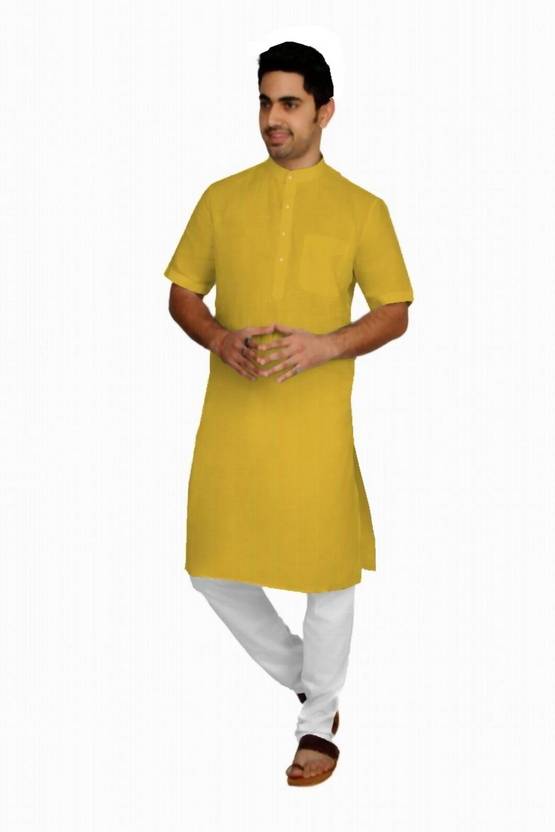 Modi Kurta Solid Men's Straight Kurta Buy Blue Modi Kurta Solid Men's