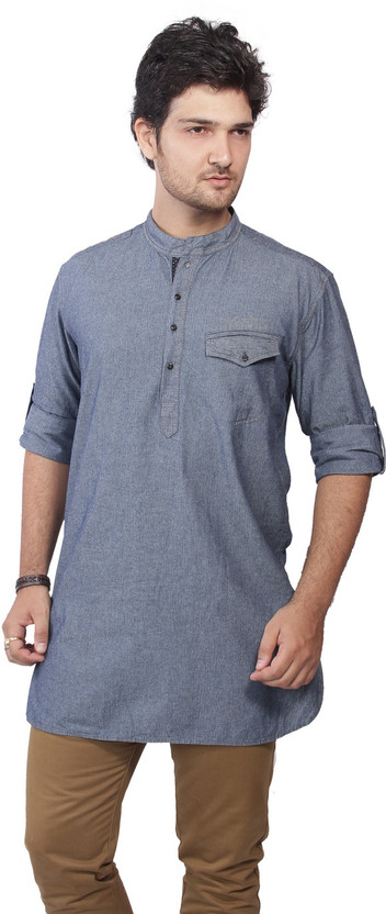 ECOHAWK Men Solid Pathani Kurta - Buy 