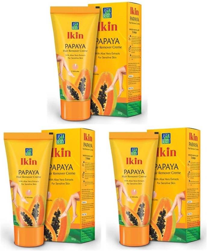 ASTABERRY PAPAYA Hair Removal Cream (Pack of 3 * 60G) Cream Price in