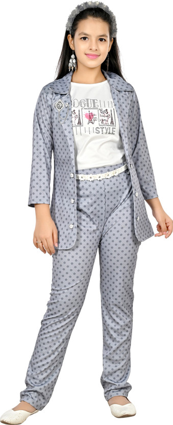MY INDIAN BABY Girls Casual Coat Pant 