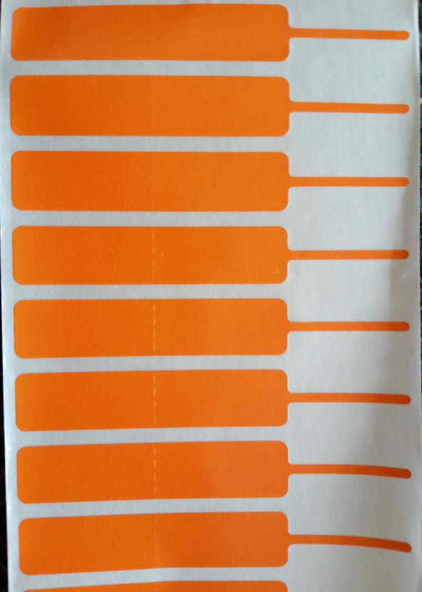 Solitaire 81mmX12mm Jewellery and Optical Orange color Barcode Labels,tags, Full Gumming, 3000 pieces (Pack of 1 Roll), Non Tearable Self Adhesive Paper Label(Orange)