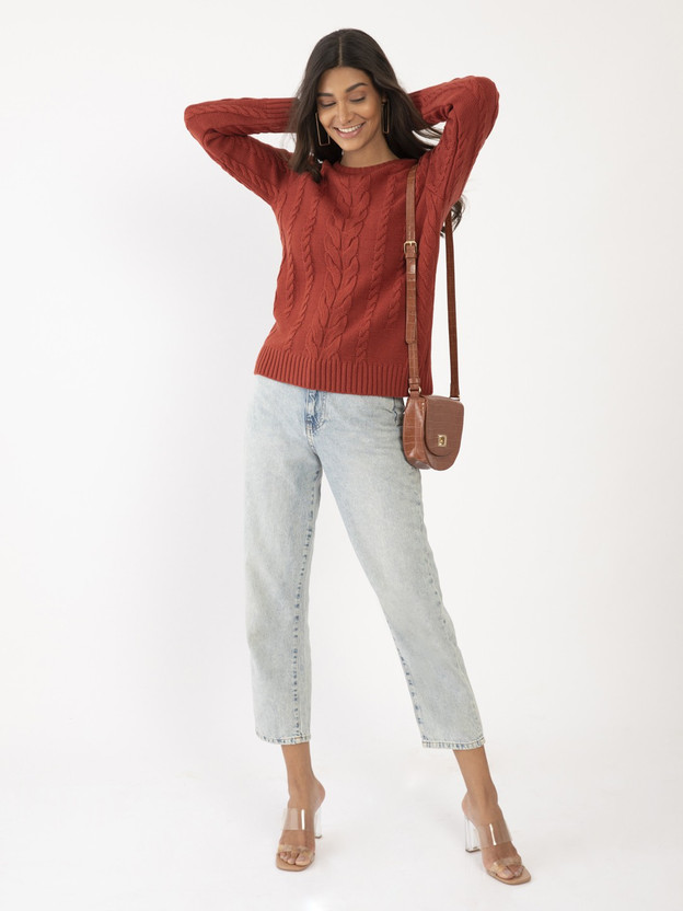 Zink London Woven Crew Neck Casual 