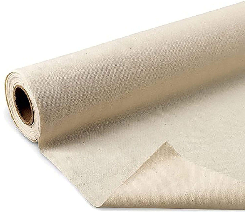 Eravat Duck canvas Cotton Extra Fine Grain Canvas Roll (Set of 1)(Natural)