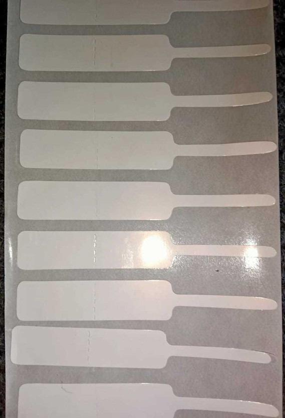 Solitaire 66mm X 10mm Jewellery and Optical Barcode Labels,tags, 40mm Printable, Full Gumming, 3000 pieces (Pack of 1 Roll), Non Tearable self adhesive Paper Label(White)
