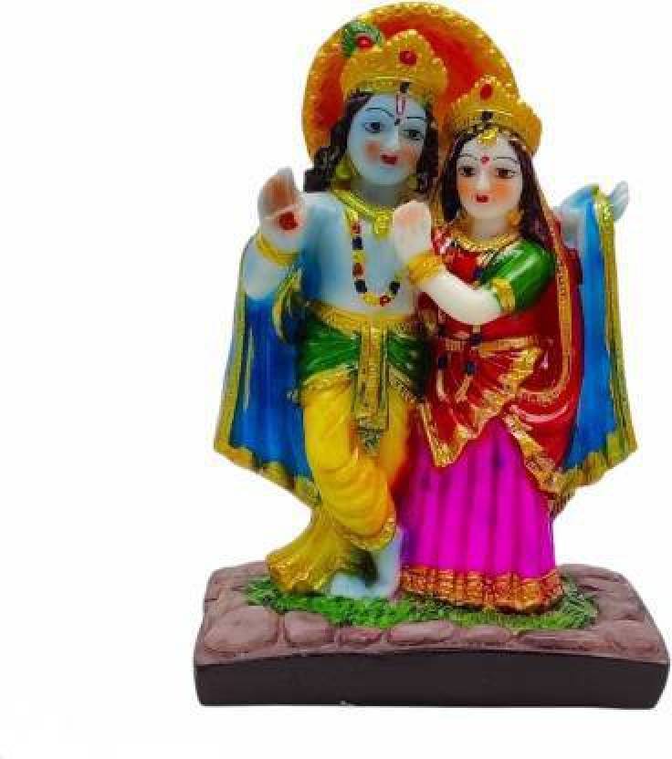 DIVINE POWER Hindu Lord Radha Krishna Murti for Gifts Home Temple ...