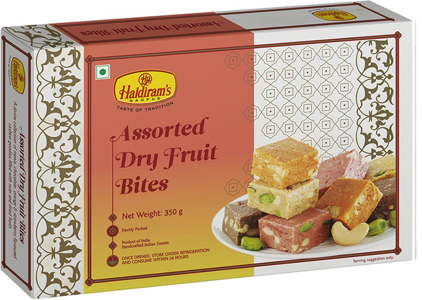Haldiram's Assorted Dry Fruit bites pack of 1 (350g) Box(350 g)