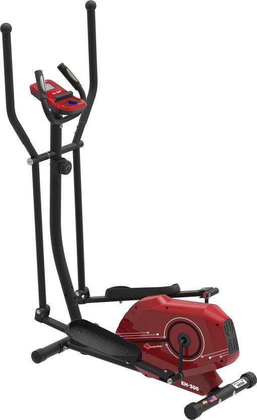 Powermax Fitness EH-300 Elliptical Cross Trainer with Hand Pulse and Smart Phone holder Cross Trainer(Red)