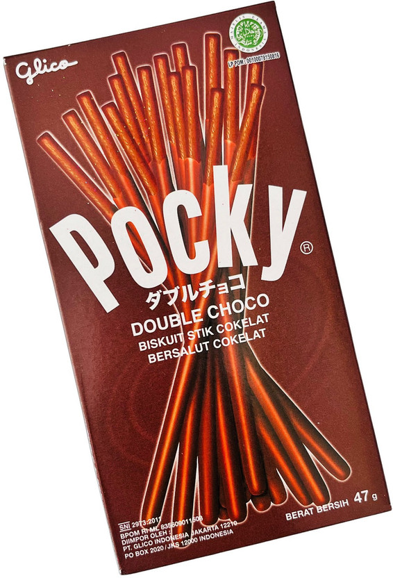 Pocky Double Chocolate Flavour Biscuit Sticks Imported Assorted Biscuit(47 g)
