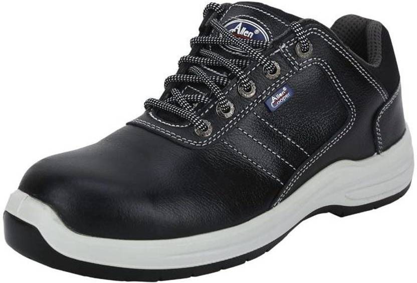 Allen Cooper AC 1581 BLK Composite Toe Genuine Leather Safety Shoe