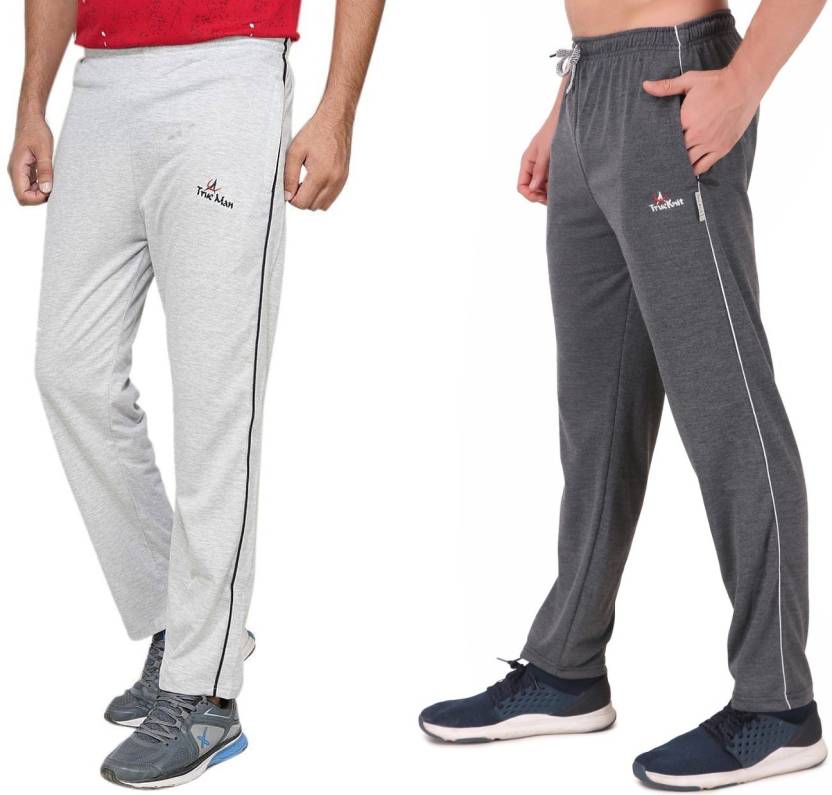 Solid Men & Women Grey, White Track Pants Price in India - Buy Solid ...
