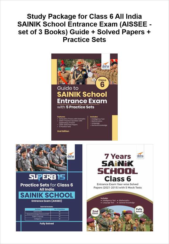 Study Package for Class 6 All India SAINIK School Entrance Exam (AISSEE
