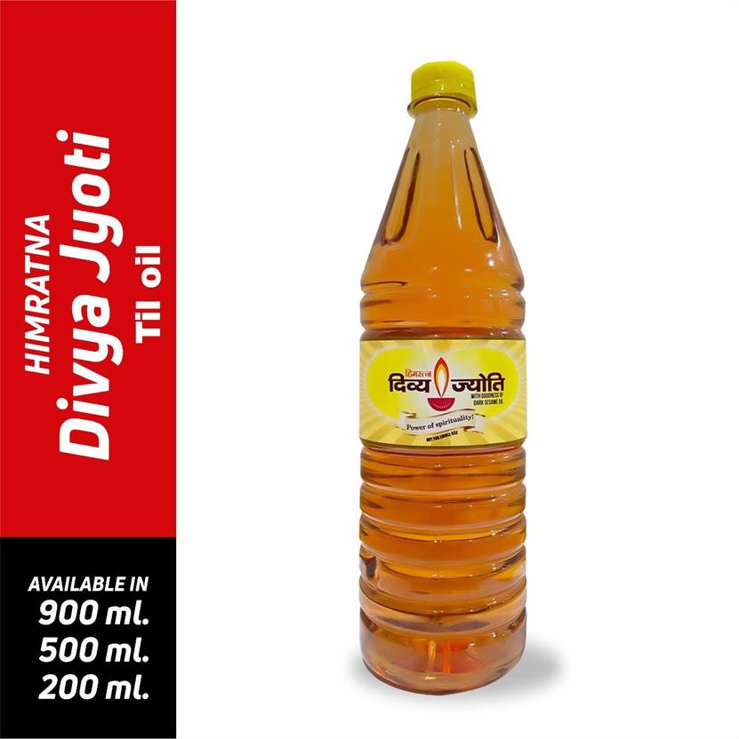 Himratna DIVYA JYOTI TIL OIL FOR POOJA/ DIYA OIL/ LAMP OIL 900ML (PACK