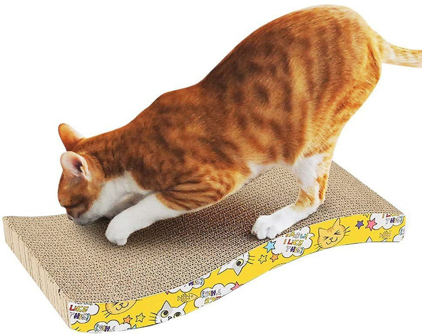 Woofy Jumbo Size Scratching Board Natural Scratching Instinct Toy Paper Soft Toy For Cat