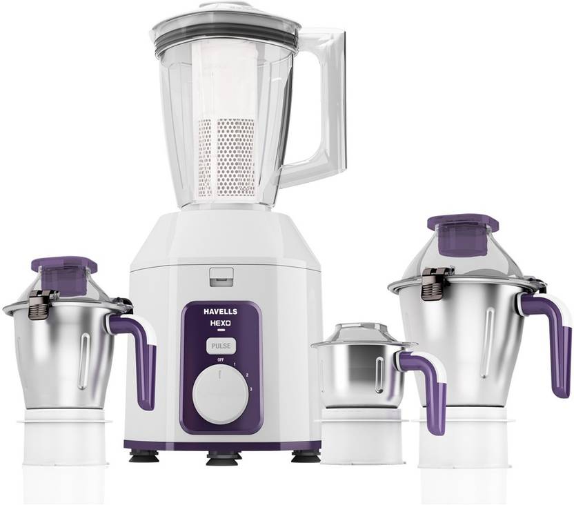 HAVELLS GHFMGDXV100 _ Hexo 1000 W Mixer Grinder (4 Jars, Multicolor) Price in India Buy