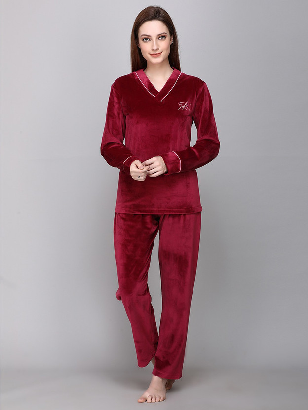 Velvet night suit best sale