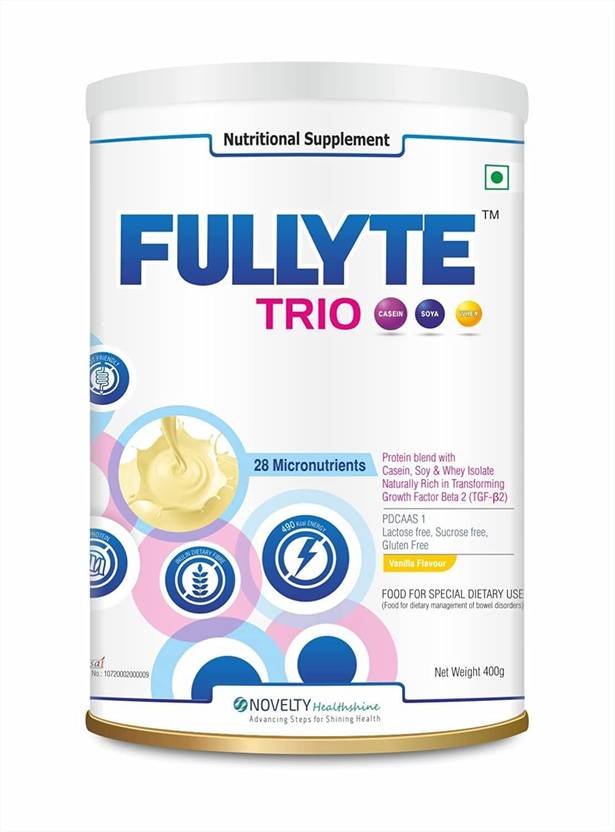 fullyte TRIO Natural Protein Powder Nutrition Supplement Protein Blends Price in India Buy