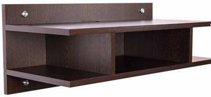 Umar Enterprises Set Top Box Holder Wall Mount Setup Box Stand Wall Shelf MDF (Medium Density Fiber) Wall Shelf(Number of Shelves - 4, Brown)