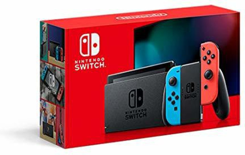 NINTENDO Switch with Neon Red & Neon Blue bundled With X-Ninja Wireless Pro Controller (black) 32 GB(Black)