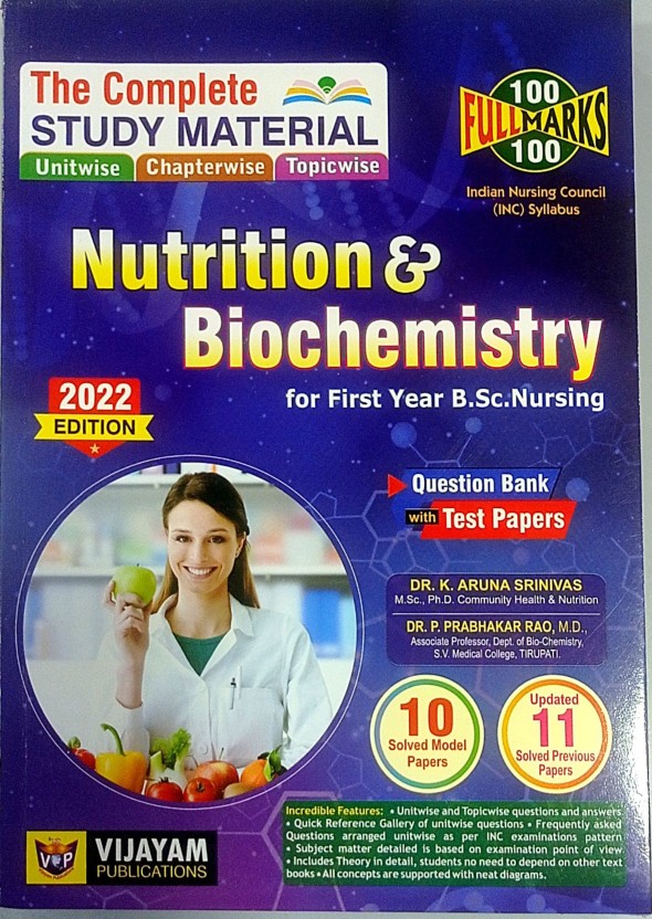 Nutrition & Biochemistry For First Year B.sc Nursing: Buy Nutrition ...