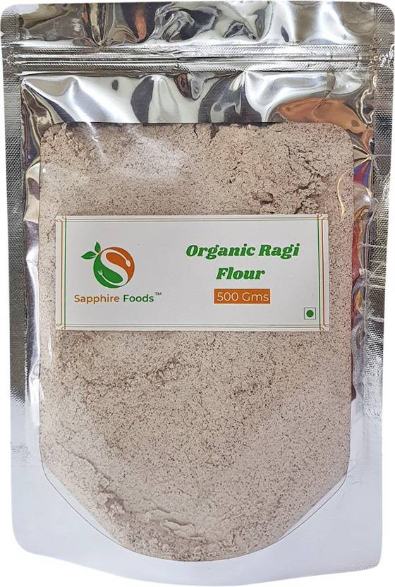 Sapphire Foods Organic Ragi Flour,finger millet powder (500 g) High