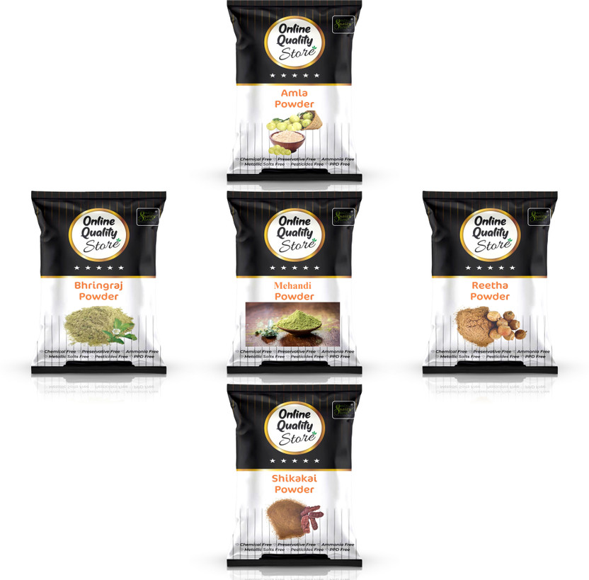 Online Quality Store Reetha + Amla + Shikakai + Bhringraj + Mehandi_400g(400 g)