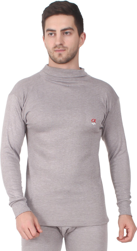 ALFA Body Warmer High Neck Winter Wear Solid Men Top Thermal