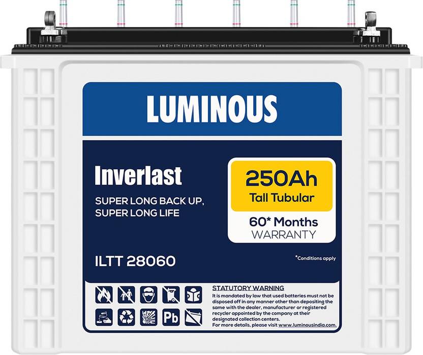 LUMINOUS ILTT28060 Tubular Inverter Battery Price in India Buy