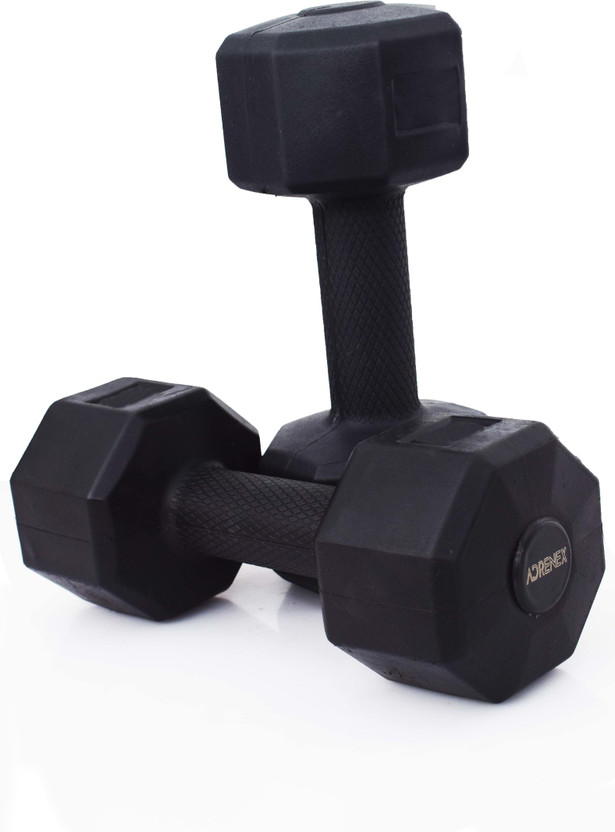 Adrenex Hexa shape Dumbbell Set Fixed Weight Dumbbell for home gym & Fitness 5 Kg x 2 Fixed Weight Dumbbell(10 kg)