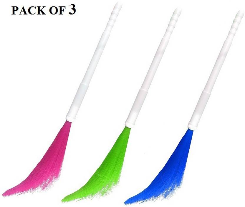 JEEBU Foldable Plastic Colored Brooming, Long Lasting Adjustable