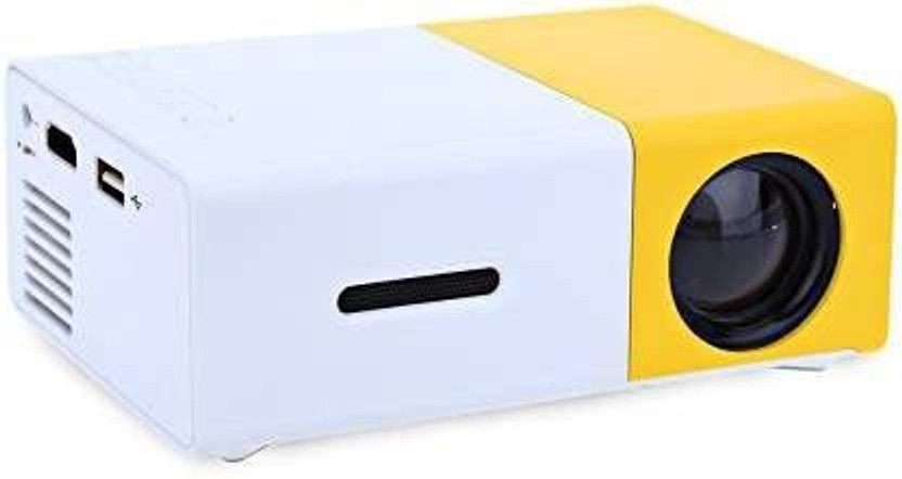 ENMORA ENMORA Portable LED Projector Office. HD Theater Support USB HDMI Mini 1080p EU Plug 600 lm 2300 lm LCD Corded & Cordless Mobiles Portable Projector(Yellow, White) - Flipkart Deal