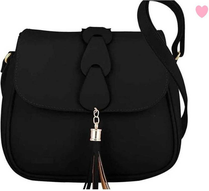 Morex Black Sling Bag Premium Sling Bag For Ladies Extra Space ( Made