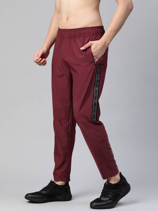 HRX by Hrithik Roshan Solid Men Maroon Track Pants Buy HRX by Hrithik