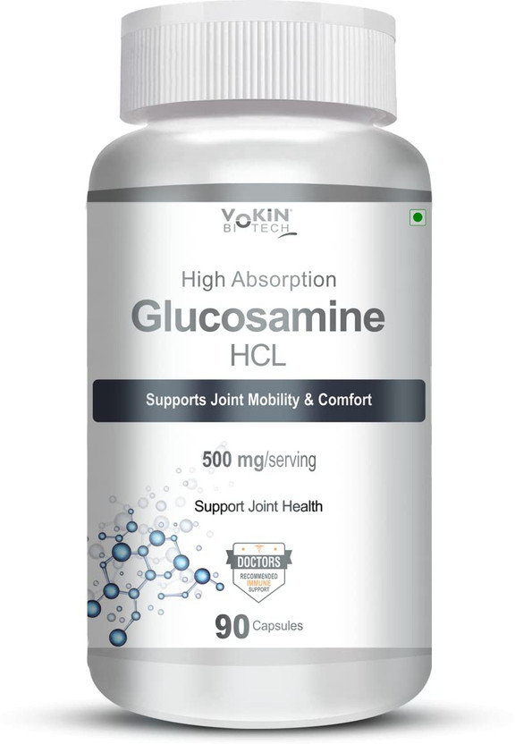 Vokin Vokin Biotech Glucosamine HCL Joint Support Supplement | Joint Pain | Bone | Muscle Strength(90 Capsules) - Flipkart Deal