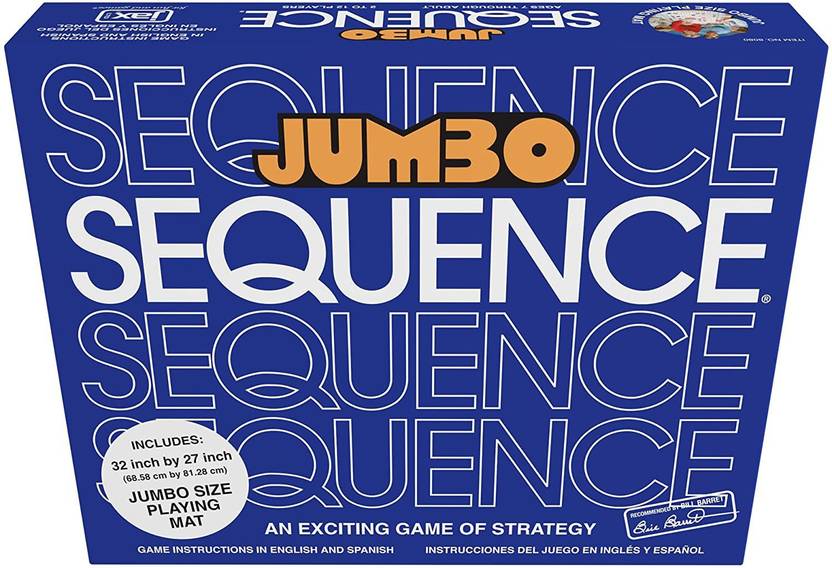 ARTEN Jumbo Sequence Board Game, Sequence For Cushioned Mat, Cards and