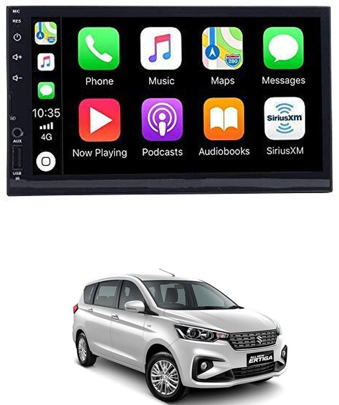 AYW 7 INCH Full Double Din Car Screen Stereo Media Player Audio Video Touch Screen Stereo Full HD with MP3/MP4/MP5/USB/FM Player/WiFi/Bluetooth & Mirror Link For Ertiga New Car Stereo(Double Din)
