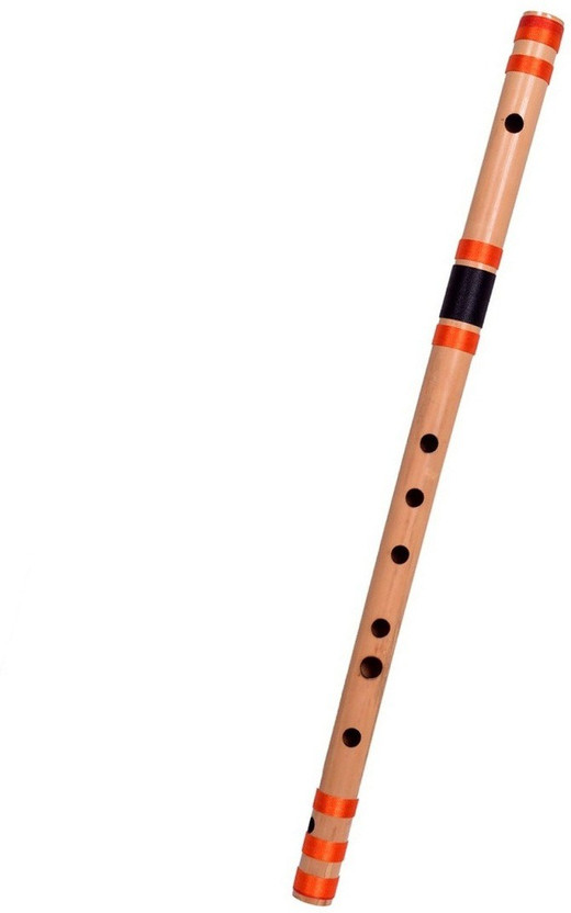 Rio Beginner Bamboo Bansuri C Scale 7 Hole 19 Inch Bamboo Flute(48 cm)
