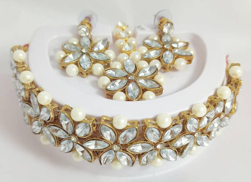 Alloy jewel store set white