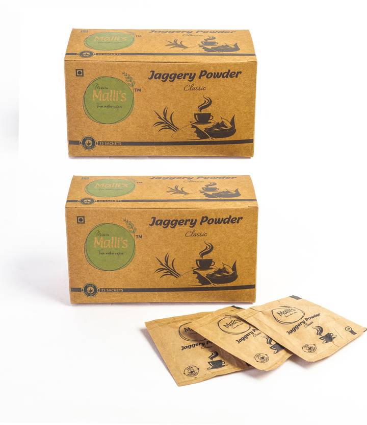MADURAMALLIS Jaggery Powder Sachet Box Powder Jaggery Price in India
