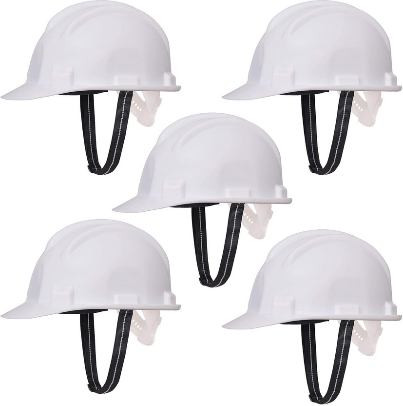 TruTool Plastic Construction Protect Breathable Engineering Power Safety Labour Helmet - Pack of 5 Construction Helmet(Size - Free)