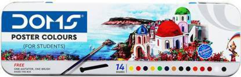 DOMS Poster Colours 14 Shades For Students(Set of 1, Multicolor)
