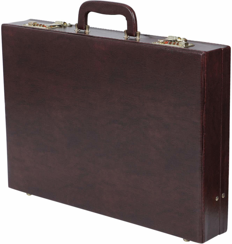 Sarah 17 Inches, Artificial Leather, Business/Work Medium Briefcase - For Men & Women(Brown)