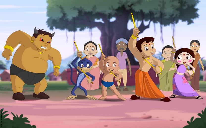 Chota Bheem Poster MultiColor PhotoPaper Print (12 inch X 18 inch